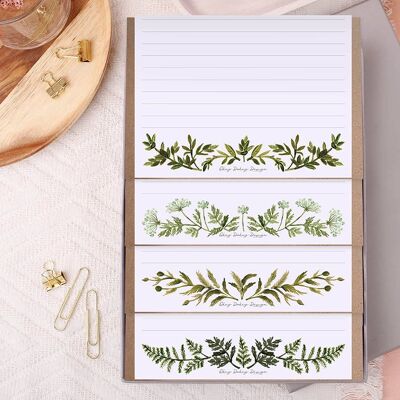 A5 Lined Botanical Writing Paper Gift Set