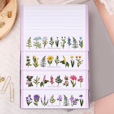 Coffret cadeau de papier à lettres ligné A5 Meadow