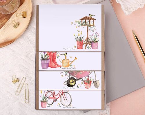 A5 Unlined Traditional Garden Writing Paper Gift Set