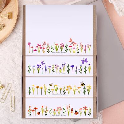 Set regalo di carta da lettere A5 sfoderato Ditsy Flowers