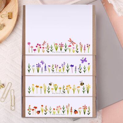 A5 Unlined Ditsy Flowers Writing Paper Gift Set