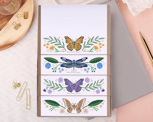 A5 Unlined Butterflies Writing Paper Gift Set