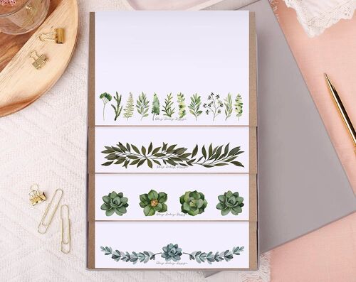 A5 Unlined Succulents Writing Paper Gift Set