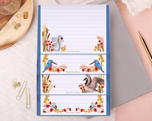 A5 Lined River Birds Writing Paper Gift Set