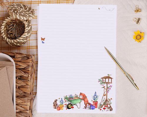 A4 Lined Fox Lined Writing Paper