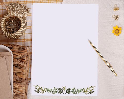 A4 Unlined Botanical Writing Paper