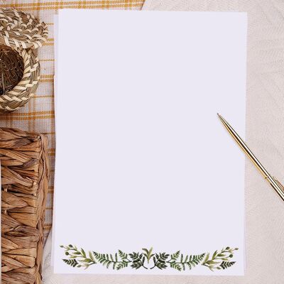 A4 Unlined Botanical Writing Paper