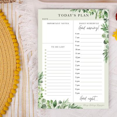 Botanical Daily Planner Pad