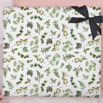 Botanical Wrapping Paper Sheet