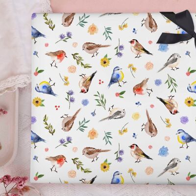 Birds Wrapping Paper Sheet