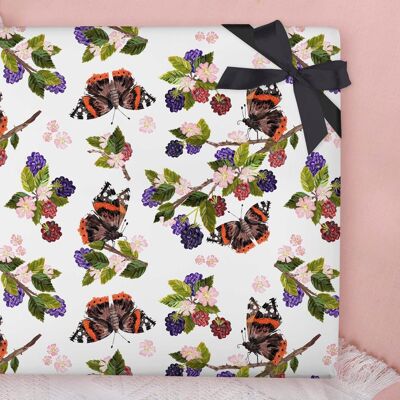 Schmetterlings-Geschenkpapier-Blatt