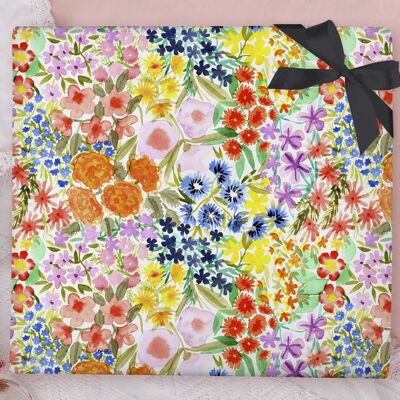 Bold Florals Wrapping Paper Sheet