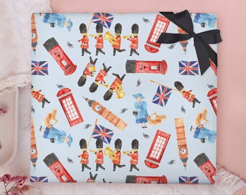 London Wrapping Paper Sheet