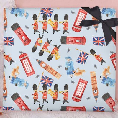 London Wrapping Paper Sheet