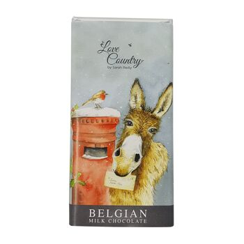 Barre de chocolat belge de luxe Donkey's Wish (paquet de 3)