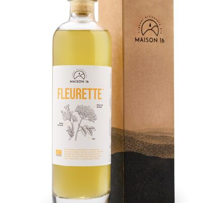 FLEURETTE Bio - Liqueur de fleur de sureau et reine-des-prés - en cocktail ou pure digestif - 50 cl + étui