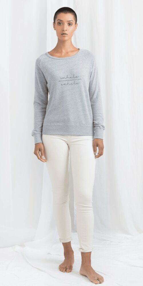 Favourite Sweat Shirt in Burnt Pink, Heather Grey & Black - 4