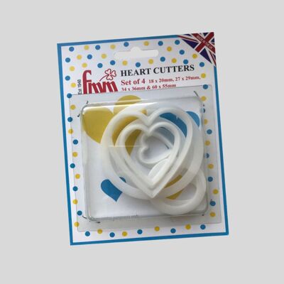 Hearts Set of 4 Cutters