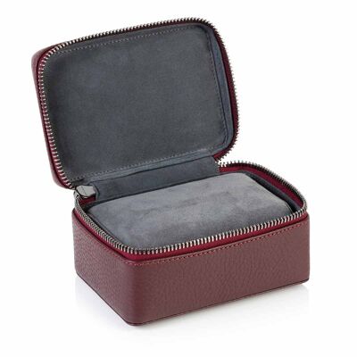 Burgundy Richmond Leather Two Watch Box