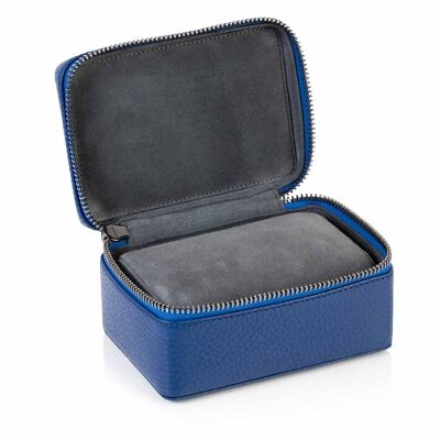 Sapphire Blue Richmond Leather Two Watch Box