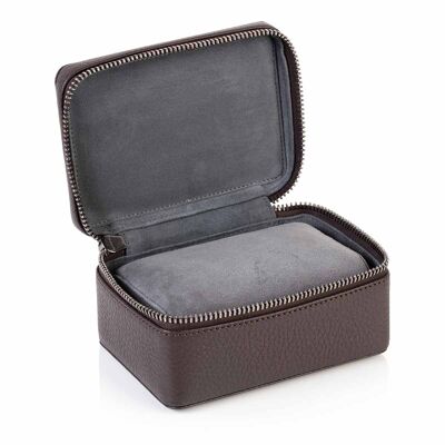Cocoa Brown Richmond Leather Two Watch Box