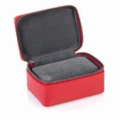 Red Richmond Leather Two Watch Box
