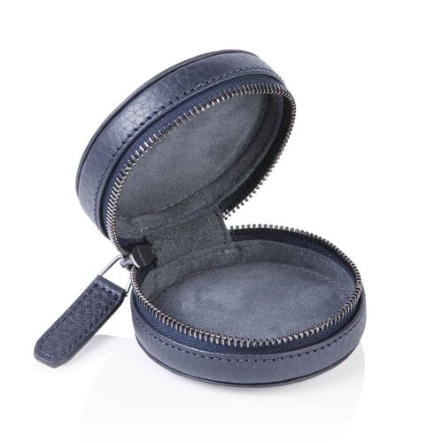 Indigo Blue Richmond Leather Cufflink/Ring Box