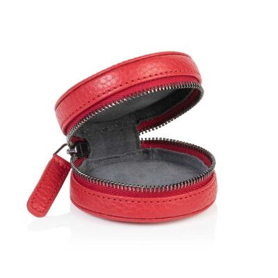 Red Richmond Manschettenknopf / Ring Box aus Leder