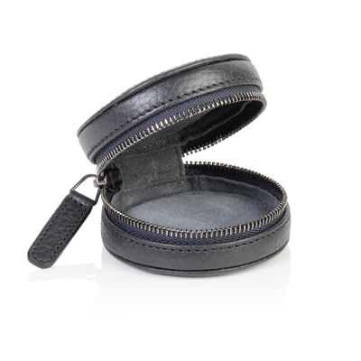 Slate Grey Richmond Leather Cufflink/Ring Box