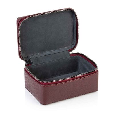 Burgundy Richmond Leather Trinket Box