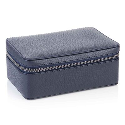 Indigo Blue Richmond Leather Large Trinket Box