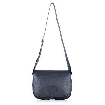 Midnight Blue Richmond Leather Sophie Saddle Bag