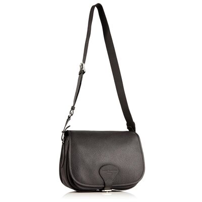 Slate Grey Richmond Leather Sophie Saddle Bag