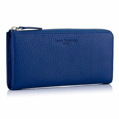 Sapphire Blue Richmond Leather Compagnon Zip Wallet
