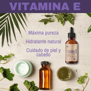 Vitamine E Liquide Pure (Tocophérol) 30 ml - Naturel - Antioxydant et Anti-âge pour le Visage, la Peau, les Cheveux et les Ongles 2