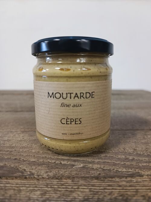 Moutarde fine artisanale aux cèpes 200g