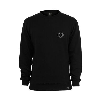 Sweater met badge Black