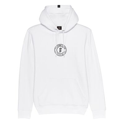 Future-Icon brand hoodie. 3D rubber print White