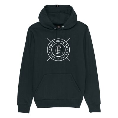 Future-Icon brand hoodie Black