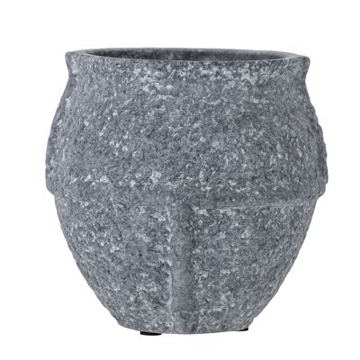 Jarrón Walle, gris, cerámica (D16xH16 cm)