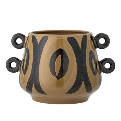 Hayan Flowerpot, Brown, Stoneware (L24,5xH13xW18 cm)