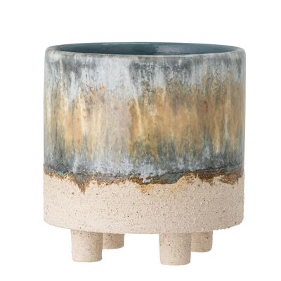 Imoa Flowerpot, Blue, Stoneware (D15,5xH16 cm)