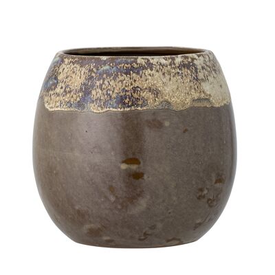 Beline Flowerpot, Brown, Stoneware (D16,5xH15 cm)