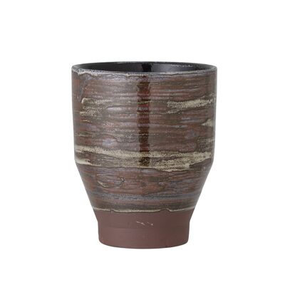 Calla Flowerpot, Brown, Stoneware (D10xH13 cm)