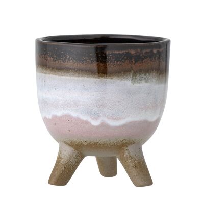 Maikii Flowerpot, Brown, Stoneware (D10xH10,5 cm)
