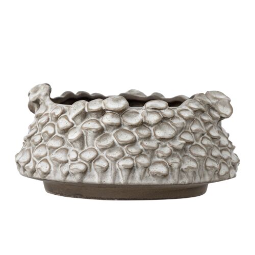 Geran Flowerpot, Grey, Stoneware (D23xH11 cm)