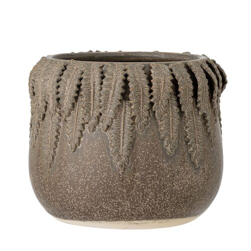 Eloi Flowerpot, Brown, Stoneware (D17xH13,5 cm)