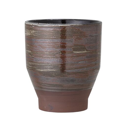 Calla Flowerpot, Brown, Stoneware (D13,5xH15 cm)