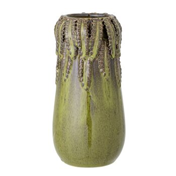 Vase Eloi, Vert, Grès (D11,5xH21 cm)