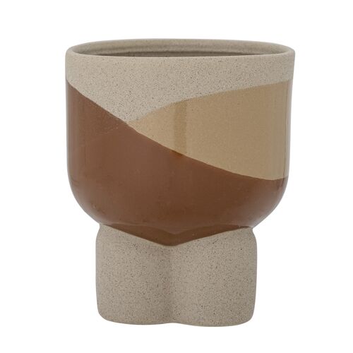 Iness Flowerpot, Brown, Stoneware (D14xH17 cm)